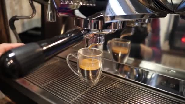 The Barista prepared a Cup of coffee. - Footage, Video