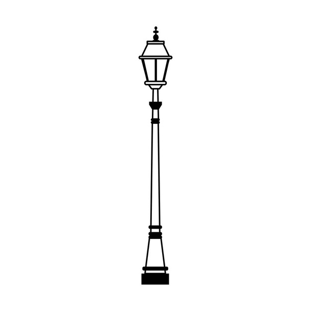 Ícone de lâmpada vintage Streetlight, design plano
 - Vetor, Imagem