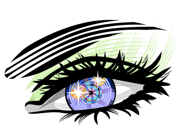 Электронная иллюстрация глаз
 - Вектор,изображение