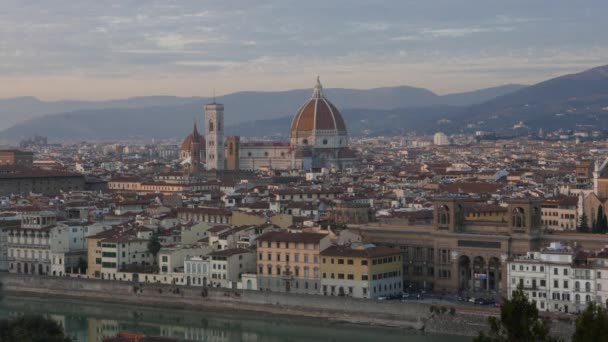 Florence overview, Brunelleschi dome of Santa Maria del Fiore, Ιταλία - Πλάνα, βίντεο