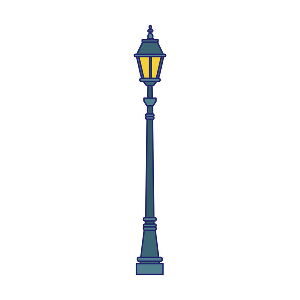 Ícone de lâmpada vintage Streetlight, design colorido
 - Vetor, Imagem