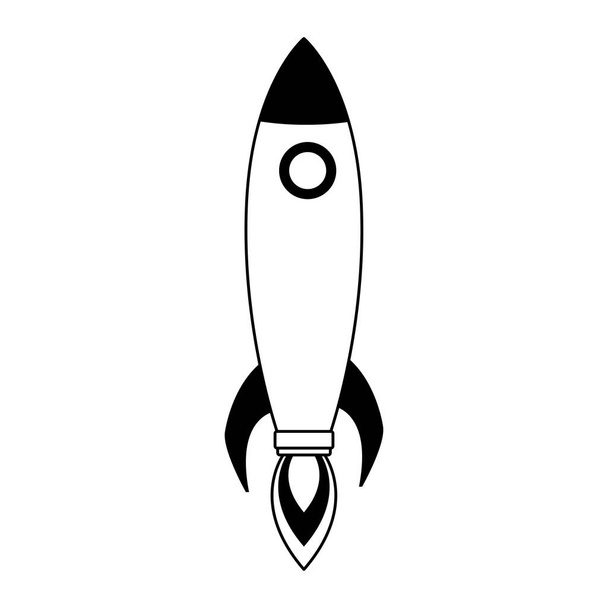 űrrakéta ikon, lapos kialakítás - Vektor, kép