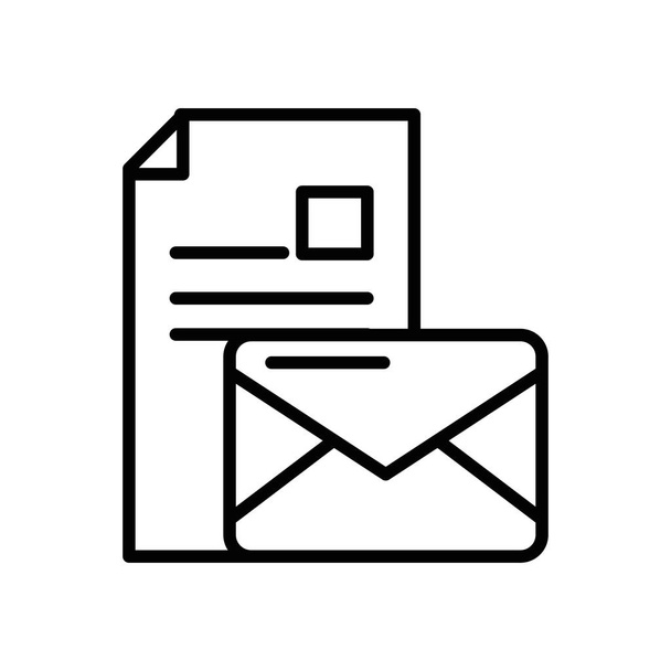 envelope mail postal service icon - Vector, Image