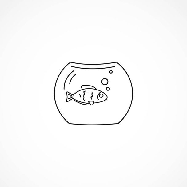 векторна іконка акваріумної риби на білому тлі
 - Вектор, зображення