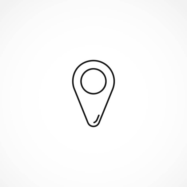 Location vector icon on white background - Vector, Image