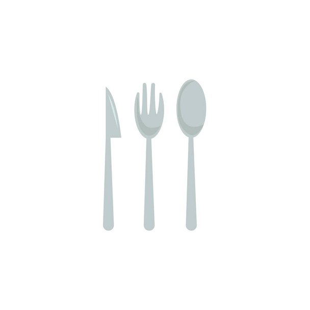 cucchiaio forchetta coltello piatto illustrazione su sfondo bianco
 - Vettoriali, immagini