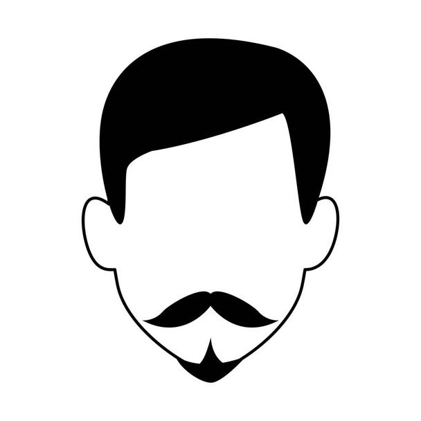 avatar man with beard and mustache - Vektor, obrázek