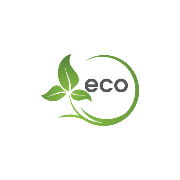 Eco of green Tree leaf ecology - Vecteur, image
