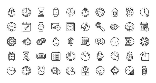 Isolated clocks instruments icon set vector design - Vector, Image