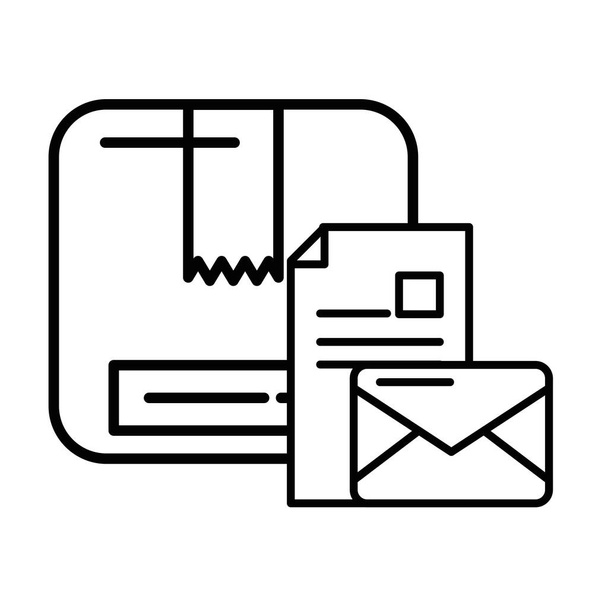 box carton packing postal service - Vector, Image