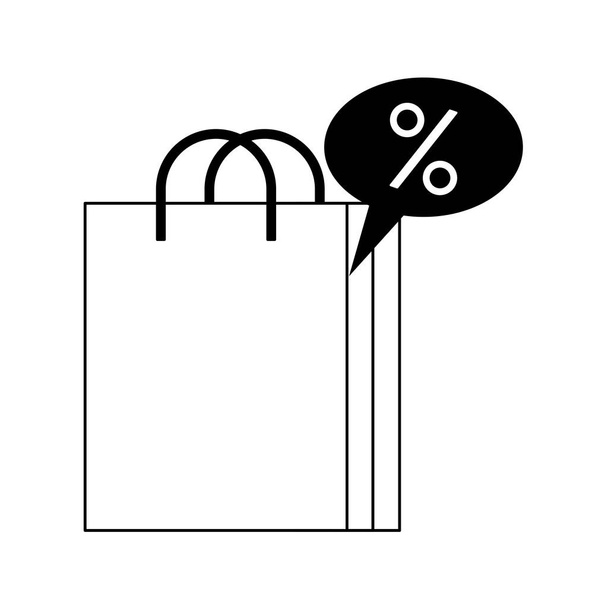 магазин розничной торговли мультфильм в черно-белом
 - Вектор,изображение