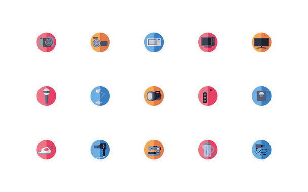 paquete de iconos de conjunto electrónico
 - Vector, Imagen