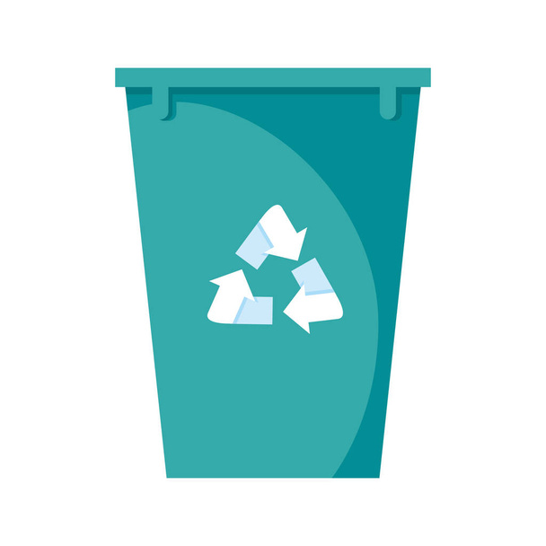 reciclar contenedor olla aislado icono
 - Vector, Imagen