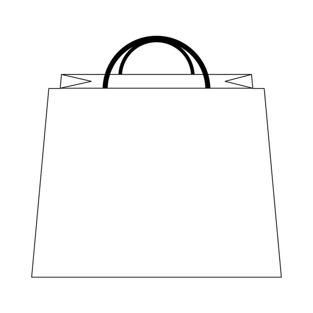 ψώνια λιανική πώληση κατάστημα κινούμενα σχέδια σε μαύρο και άσπρο - Διάνυσμα, εικόνα