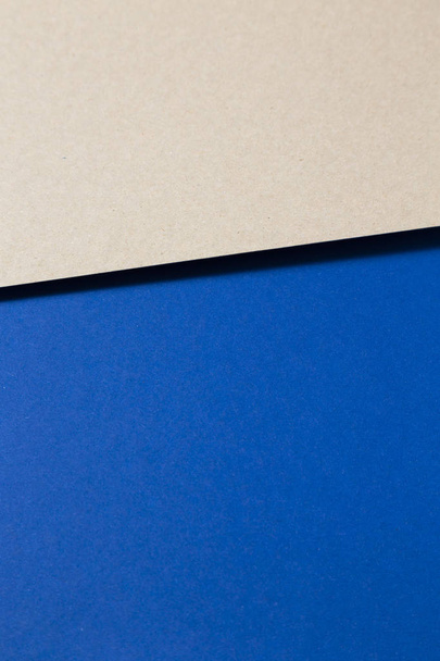 Color de papel para el fondo. Fondo de minimalismo de textura de papel de color pastel abstracto en azul y gris
. - Foto, imagen