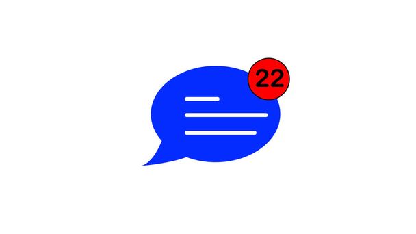 speech bubble icon in trendy flat design with notice - Photo, Image