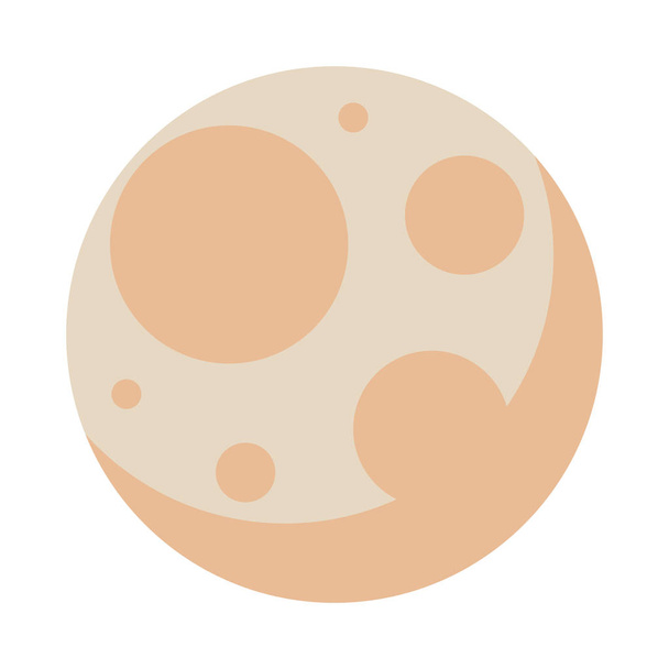 moon night halloween isolated icon - Vector, Image