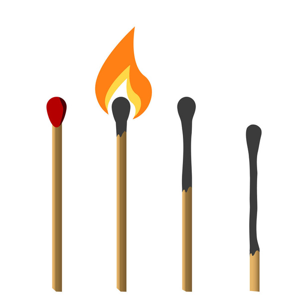 Match met Vuur branden - Vector, afbeelding