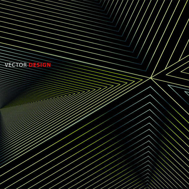 Abstract vector background of geometric and radiant lines. New texture for your design. - ベクター画像