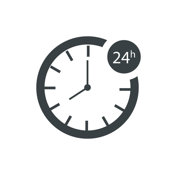 obraz wektorowy zegara biegnącego 24 godziny - Wektor, obraz