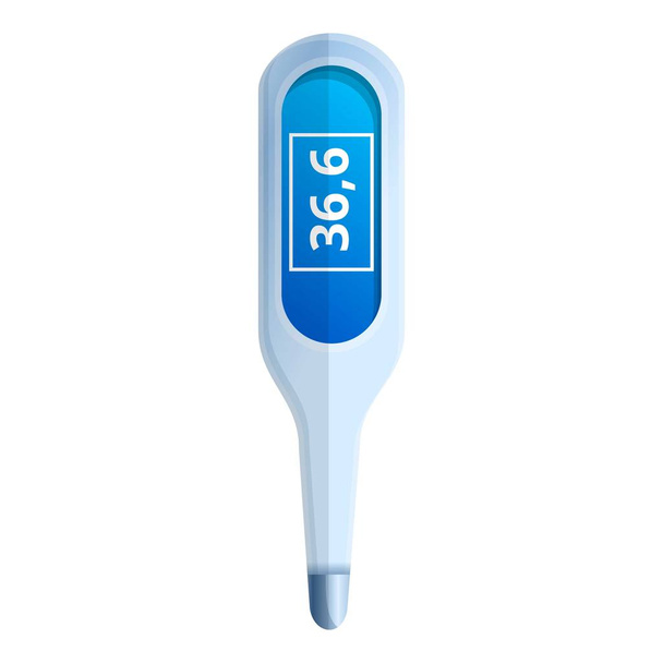 Electronic thermometer icon, cartoon style - Vecteur, image