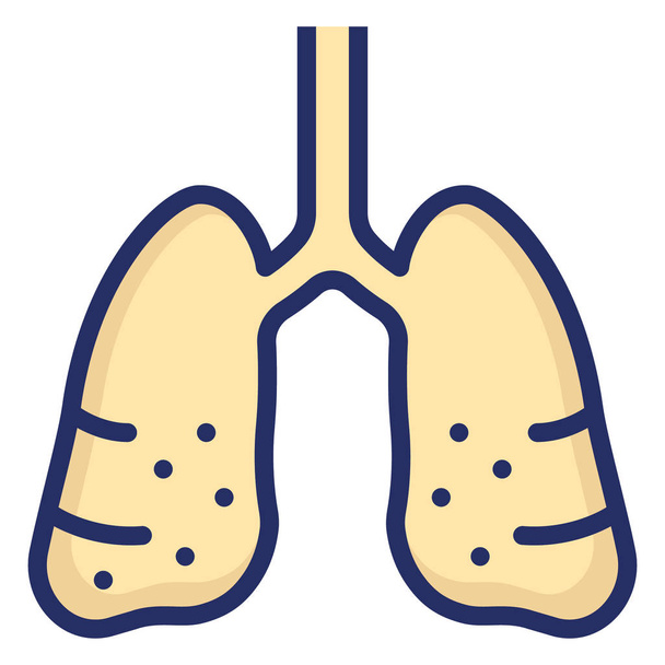 Ícone de vetor isolado de pulmões que pode ser facilmente modificado ou editar
 - Vetor, Imagem