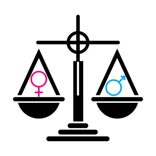 Ilustracja symbolu równości płci - Zdjęcie, obraz