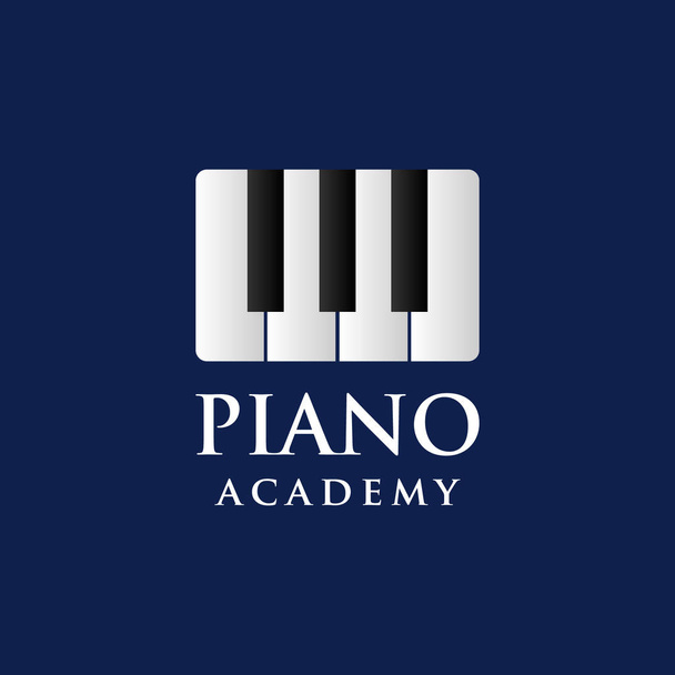 Piano academy logo design template. - Vector, Image