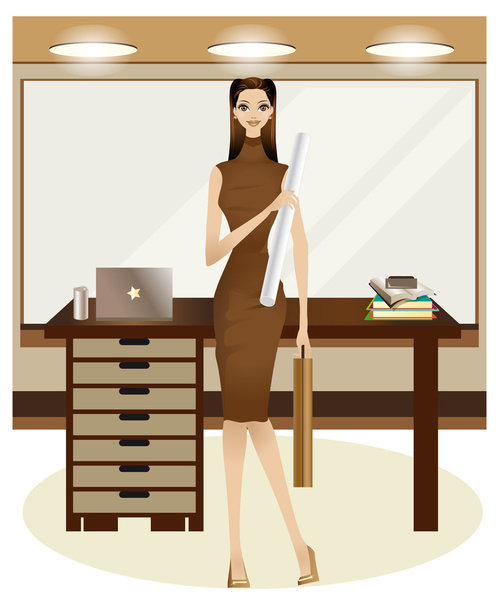 Mujer de negocios
 - Vector, Imagen