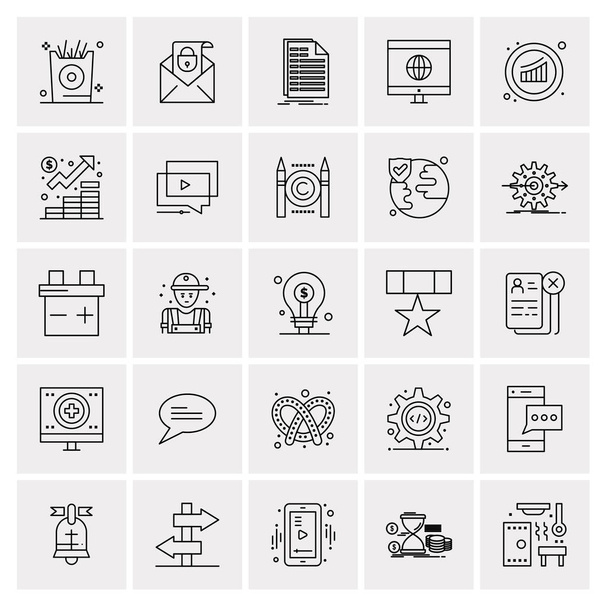 Set of 25 Universal Business Icons Vector - Vektor, Bild