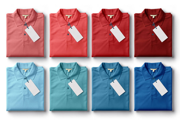 colorful men polo shirt template - Foto, afbeelding