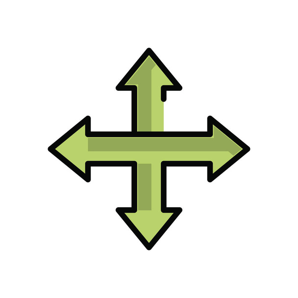 señal de flecha de tráfico icono aislado
 - Vector, imagen
