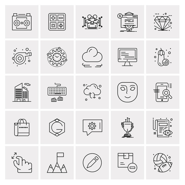 Set of 25 Universal Business Icons Vector - Vektor, kép