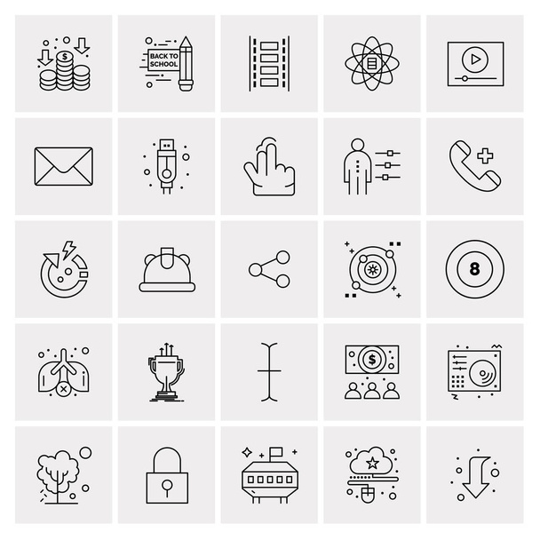 25 Universal Business Icons Vector. Creative Icon Illustration to use in web and Mobile Related project. - Vector, Imagen