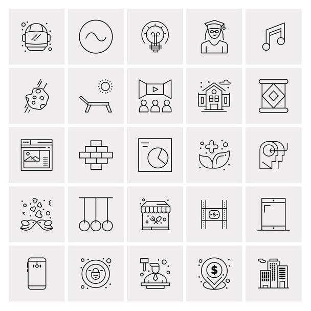 25 Universal Business Icons Vector. Creative Icon Illustration to use in web and Mobile Related project. - ベクター画像