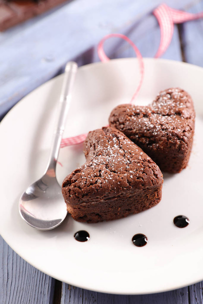 pastel de chocolate en forma de corazón febrero 14
 - Foto, imagen