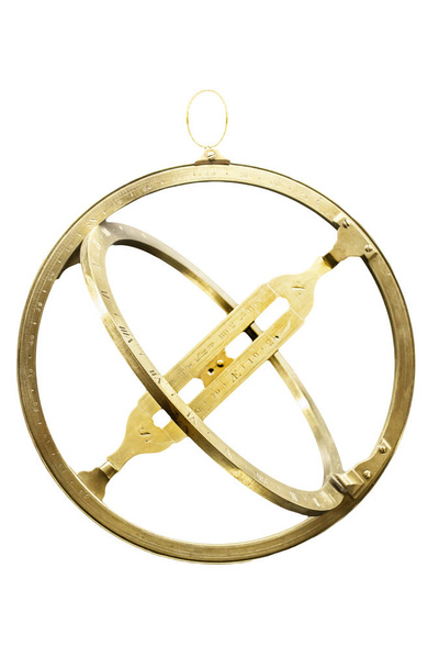 18th Century hanging armillary sphere. Isolated - Photo, image