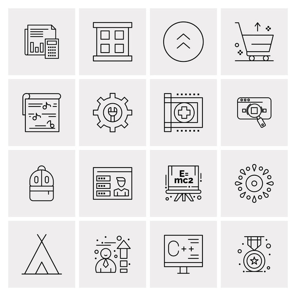 Set di 16 icone universali Business Vector
 - Vettoriali, immagini
