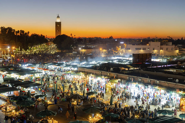 Hauptmarkt in Marrakesch, maroko - Foto, Bild