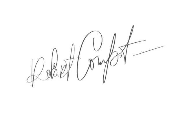 Ручний підпис для документів на білому тлі. Рука намальована каліграфія написання Векторні ілюстрації
 - Вектор, зображення