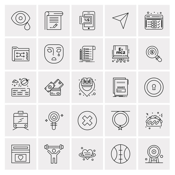 Set de 25 iconos de negocio universales Vector
 - Vector, Imagen