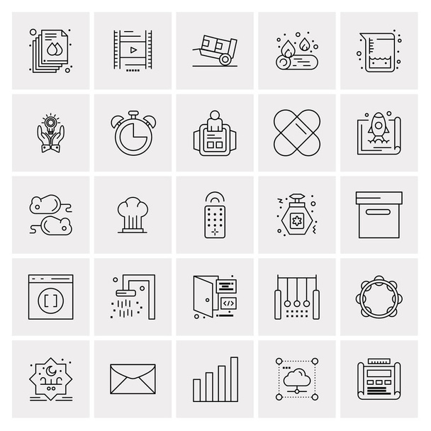 Set of 25 Universal Business Icons Vector - Wektor, obraz