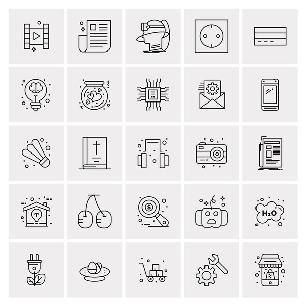 Set of 25 Universal Business Icons Vector - Wektor, obraz