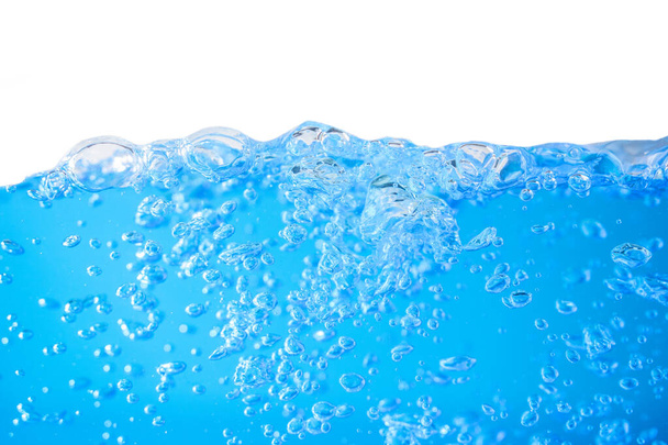 surface blue water wave with air bubbles - Photo, Image