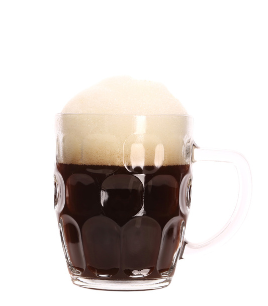 Closeup of mug full with brown beer. - Fotografie, Obrázek