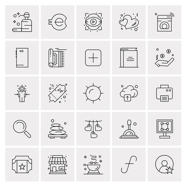 Set of 25 Universal Business Icons Vector - ベクター画像