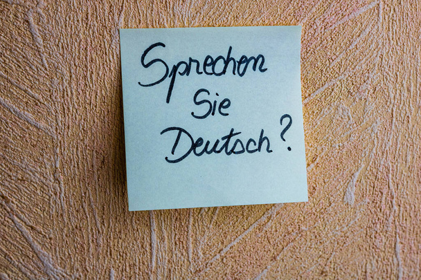 テキストスプレッヘン・シー・ドイッチュ？(ドイツ語を話しますか。投稿してくれ幅 - 写真・画像