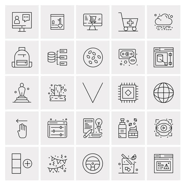 Σύνολο 25 Universal Business Icons Vector - Διάνυσμα, εικόνα