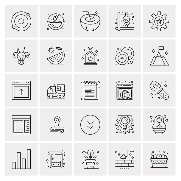 Набор из 25 векторов универсальных бизнес-иконок
 - Вектор,изображение