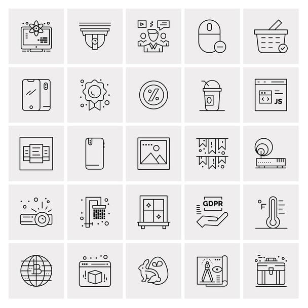 Set di 25 icone aziendali universali vettoriale
 - Vettoriali, immagini